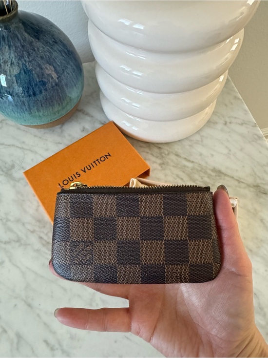 Louis Vuitton Accessories - Louis Vuitton Brown Damier Ebene Zippered Card & Coin Pouch
